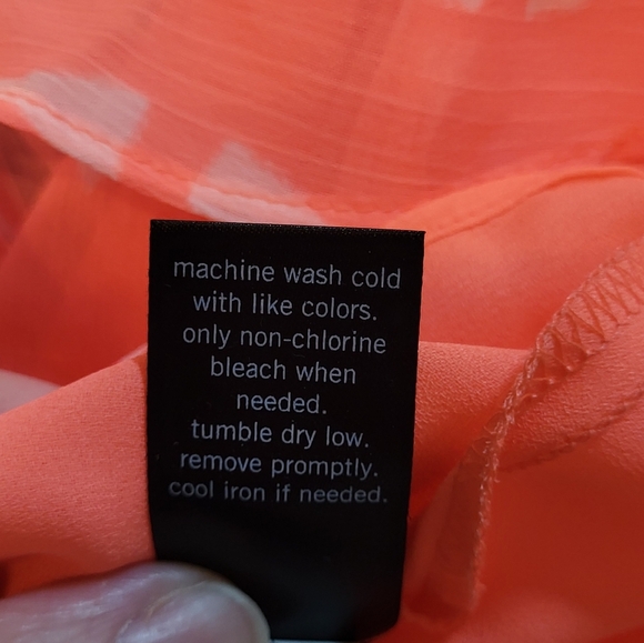 Apt. 9 Women's One-Shoulder Ruffle Blouse - Coral & White, Size XL, NWT - Picture 3 of 8